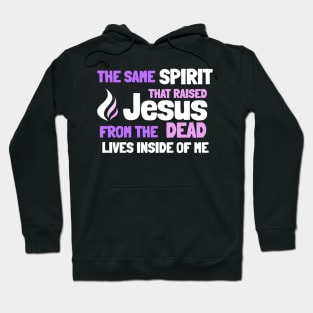 Holy Spirit Jesus Resurrection Power Easter Pink Letters Hoodie